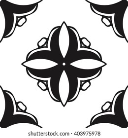 Christian geometric pattern seamless monochrome