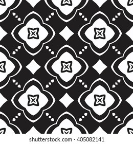 Christian geometric pattern seamless monochrome