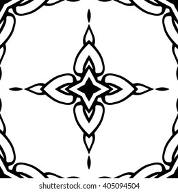 Christian geometric pattern seamless monochrome