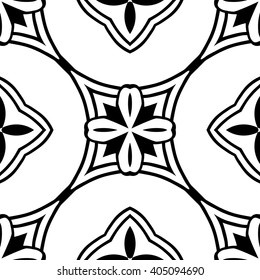 Christian geometric pattern seamless monochrome