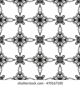 Christian geometric pattern seamless monochrome