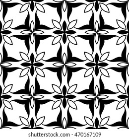 Christian geometric pattern seamless monochrome