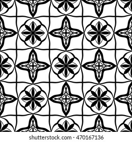 Christian geometric pattern seamless monochrome