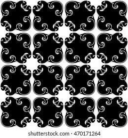 Christian geometric pattern seamless monochrome