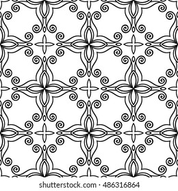 Christian geometric pattern seamless monochrome