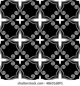 Christian geometric pattern seamless monochrome