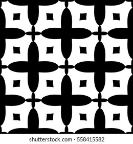 Christian geometric pattern seamless monochrome