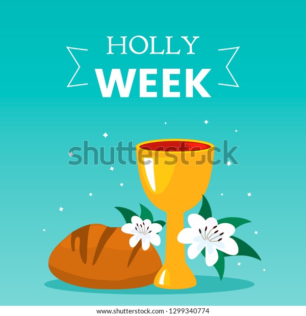 Christian Greeting Card Holy Week Banner Stock Vector (Royalty Free ...