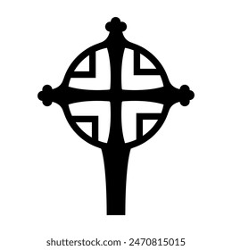 Christliches Handkreuz mit Kreis, Symbol, einzigartige Form