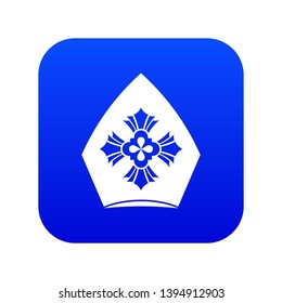 Christian hat icon digital blue for any design isolated on white vector illustration