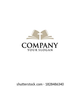 christliches Heiligbuch, Vektorsymbol-Logo-Design-Vorlage