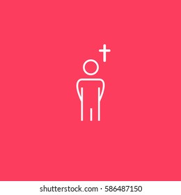 Christian human icon vector