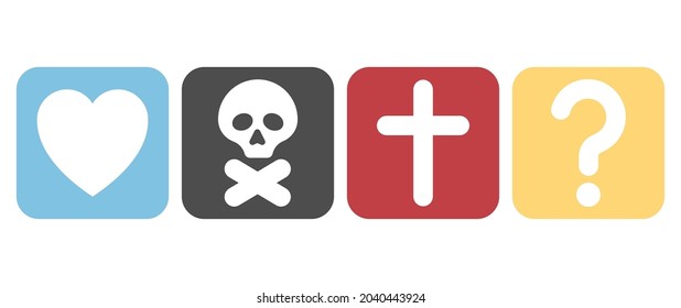 Christian icon concept. Christian symbols. Vector illustration Eps 10
