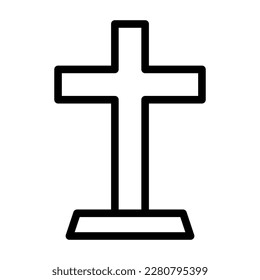 Christian icon outline style easter illustration vector element and symbol perfect. Icon sign from modern collection for web.