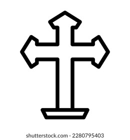 Icono cristiano estilo de contorno ilustración de Pascua elemento vector y símbolo perfecto. Signo de icono de la colección moderna para la web.