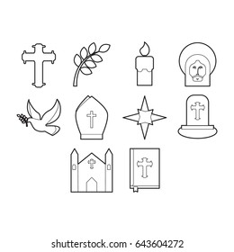 christian icon set