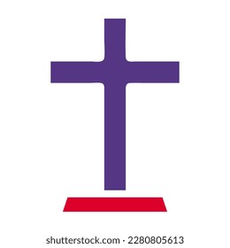 Christian icon solid red purple style easter illustration vector element and symbol perfect. Icon sign from modern collection for web.