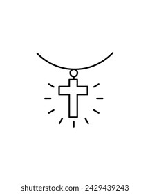Christian-Ikone, Vektor-Best-Line-Ikone.