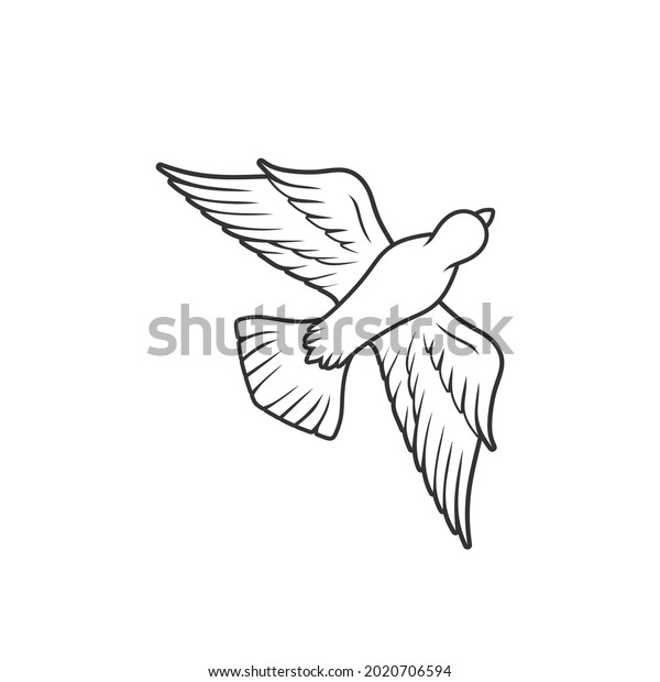 Christian Illustration Church Logo Dove Symbol Stock Vector (Royalty ...