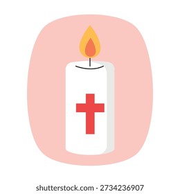 
Christliche Illustration einer Osterkerze