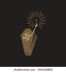Christian illustration. Light After Darkness. Adopted as the motto of the entire Protestant Reformation