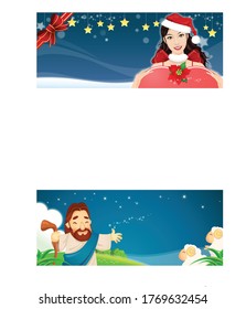Christian Illustration Winter Advertisement Illustration