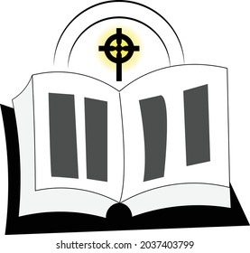 Christian isolated vector Illustration. Religion themed background. Design for Christianity, Church, Charity, prayer and care