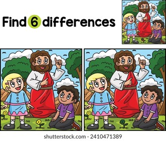 Christian Jesus with Children Find The Differences