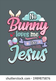 Christian Jesus Easter Bunny For Toddler Kid Boy Girl design vector illustration for use in design and print poster canvas