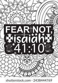 Christian Jesus Quotes Flower Coloring Page Beautiful black and white illustration for adult coloring book