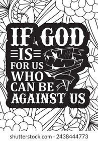 Christian Jesus Quotes Flower Coloring Page Beautiful black and white illustration for adult coloring book