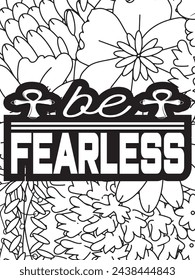 Christian Jesus Quotes Flower Coloring Page Beautiful black and white illustration for adult coloring book