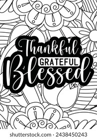 Christian Jesus Quotes Flower Coloring Page Beautiful black and white illustration for adult coloring book