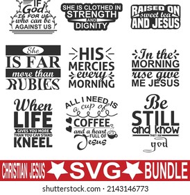 Christian Jesus Svg Bundle.Christian Jesus T-shirt Design Svg Bundle.