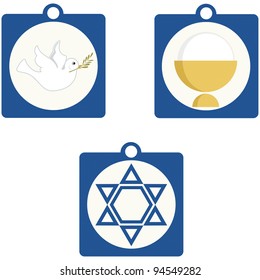 Christian and Jewish religious symbols