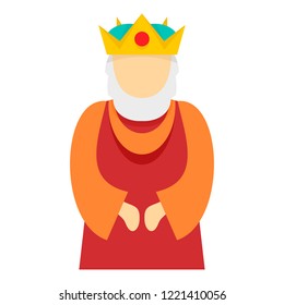 Christian king icon. Flat illustration of christian king vector icon for web design