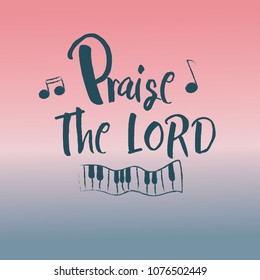 Christian Lettering Praise Lord On Colorful Stock Vector (Royalty Free ...