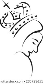 Christian line art design for print or use as banner, poster, photo overlay, apparel design
