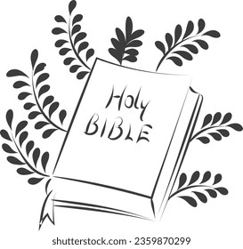Christian line art design for print or use as banner, poster, photo overlay, apparel design