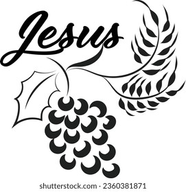 Christian line art design for print or use as banner, poster, photo overlay, apparel design