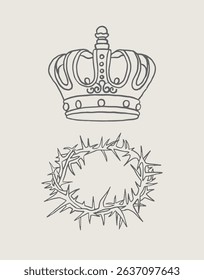  Christian Line Symbols Sketch Poster, Religion Hand Drawn Art, Bible Wall decor