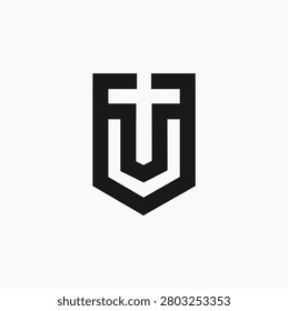 christian logo desain vector template