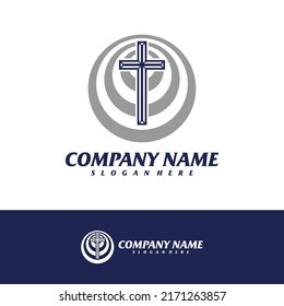 Christian Logo Design Template. Christian logo concept vector. Emblem, Creative Symbol, Icon