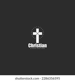christian logo simple minimalist design idea