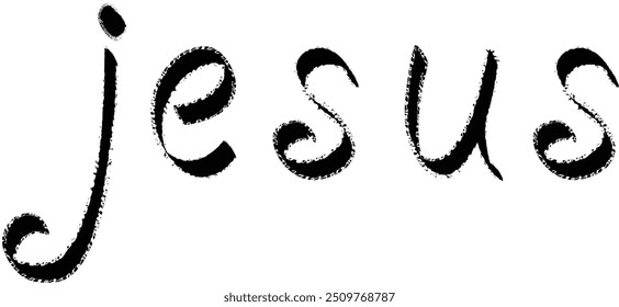 Christian Lord Jesus Caligrafía Vector Imagen