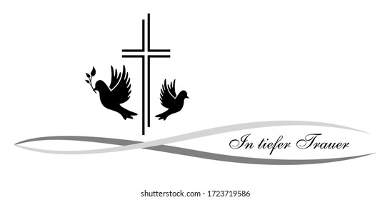 christian memorial card in vector quality