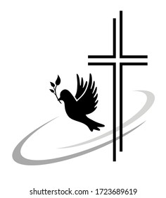 christian memorial graphic in vector quality