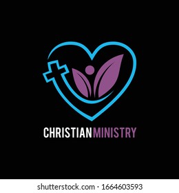 Christian ministry vector design concept