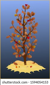  Christian Orthodox Christmas tree - badnjak , decorated with fruits and hey ready for pijukanje.  vector eps 10. blue background just for better view 