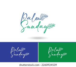 A Christian Palm Sunday religious holiday, Mnemonic text design